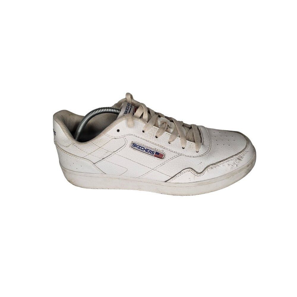 Skechers Tedder‎ Sneakers Men Sz 10 White Paysted Lace Up Walking Classic